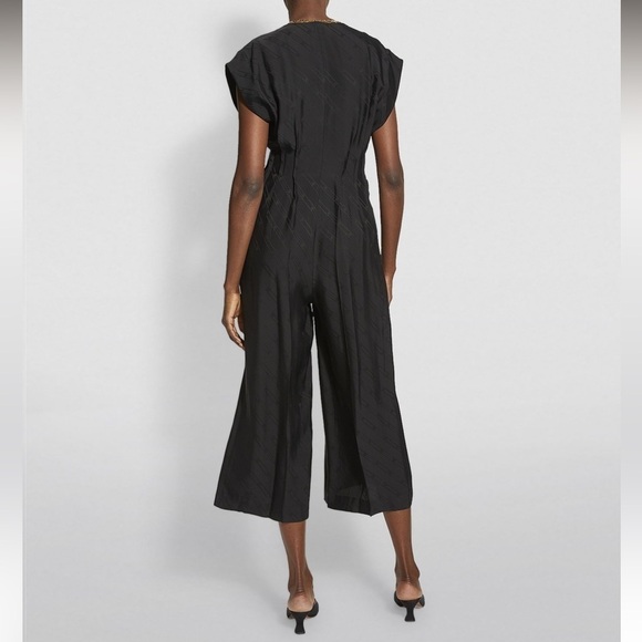 SANDRO black Jacquard Jumpsuit with gold chain - Picture 3 of 15